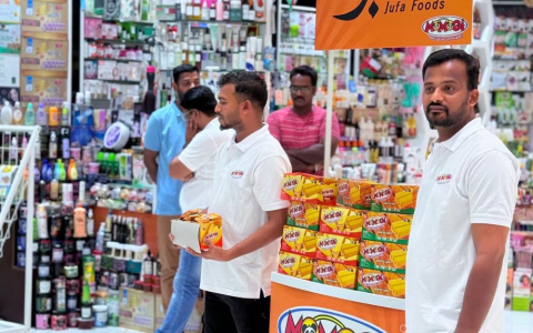 Merek camilan dari Sari Murni Group, Momogi melakukan ekspansi pasar Timur Tengah.(Dok.Momogi)