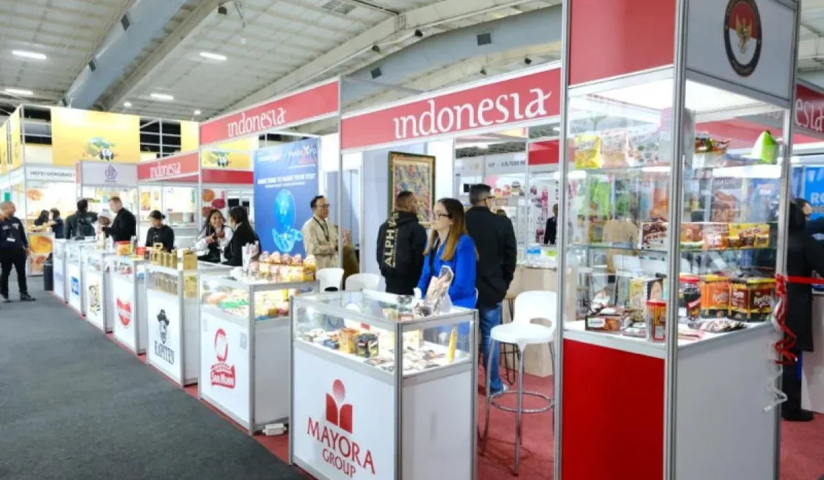 Paviliun Indonesia hadir menampilkan berbagai produk makanan dan minuman dari Tanah Air selama pameran "Africa's Big 7" di Johannesburg, Afrika Selatan, pada 18-20 Juni 2023. (ANTARA/HO-KBRI Pretoria)